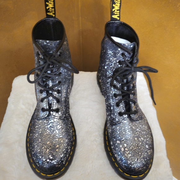 Dr. Martens Metallic Splatter Lace Up Boots - Picture 2 of 6